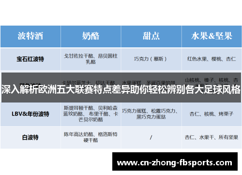 深入解析欧洲五大联赛特点差异助你轻松辨别各大足球风格